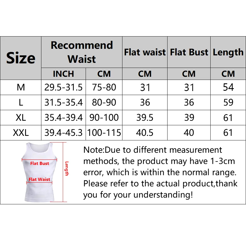 Men Body Shaper Slimming Compression Vest Undershirt Seamless Waist Trainer Tank Top Belly Control Weight Loss Shapewear